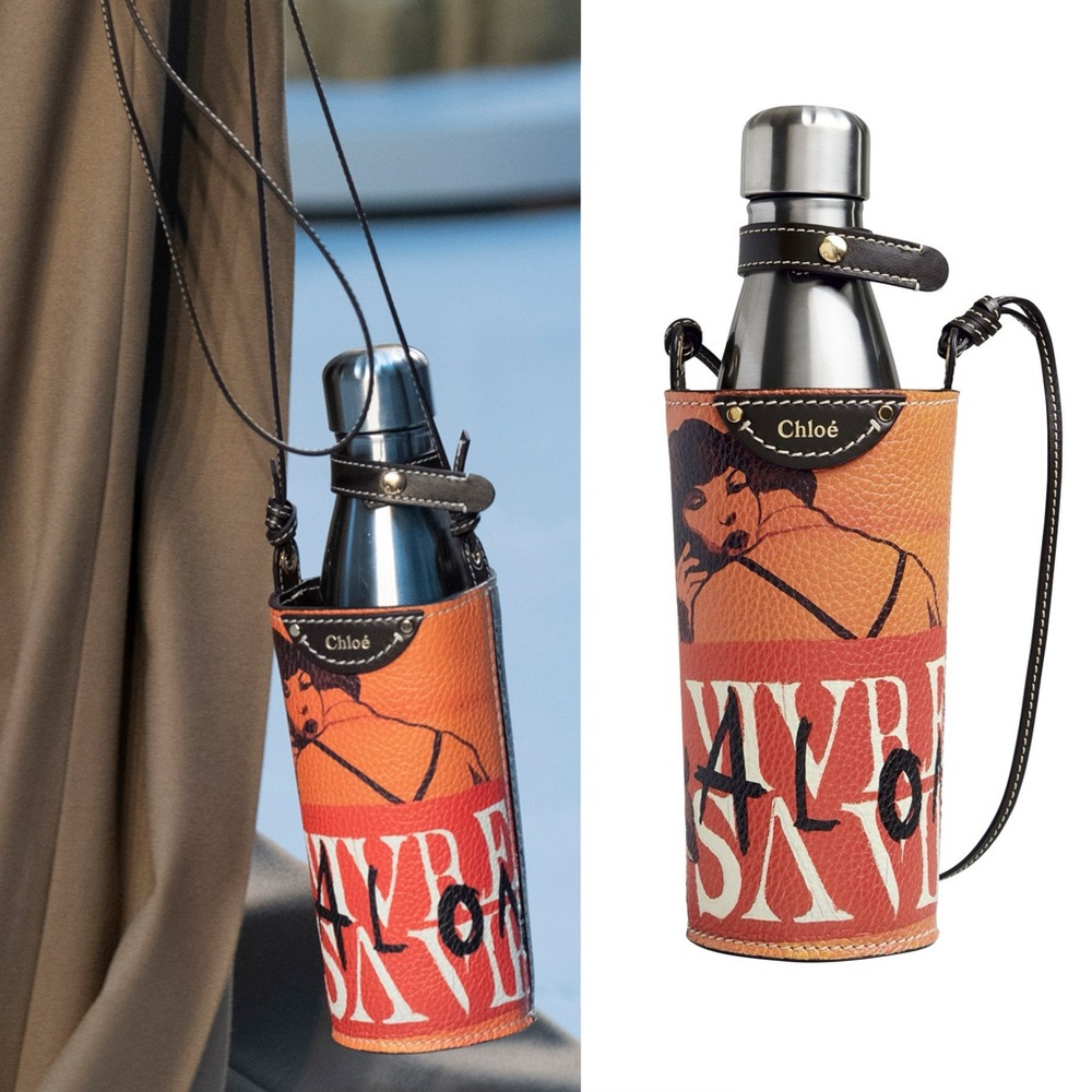 •••SOLD•••Auth Chloe ✖️ Rita Ackermann Fredy Leather Bottle Bag Rare 2020 Runway
